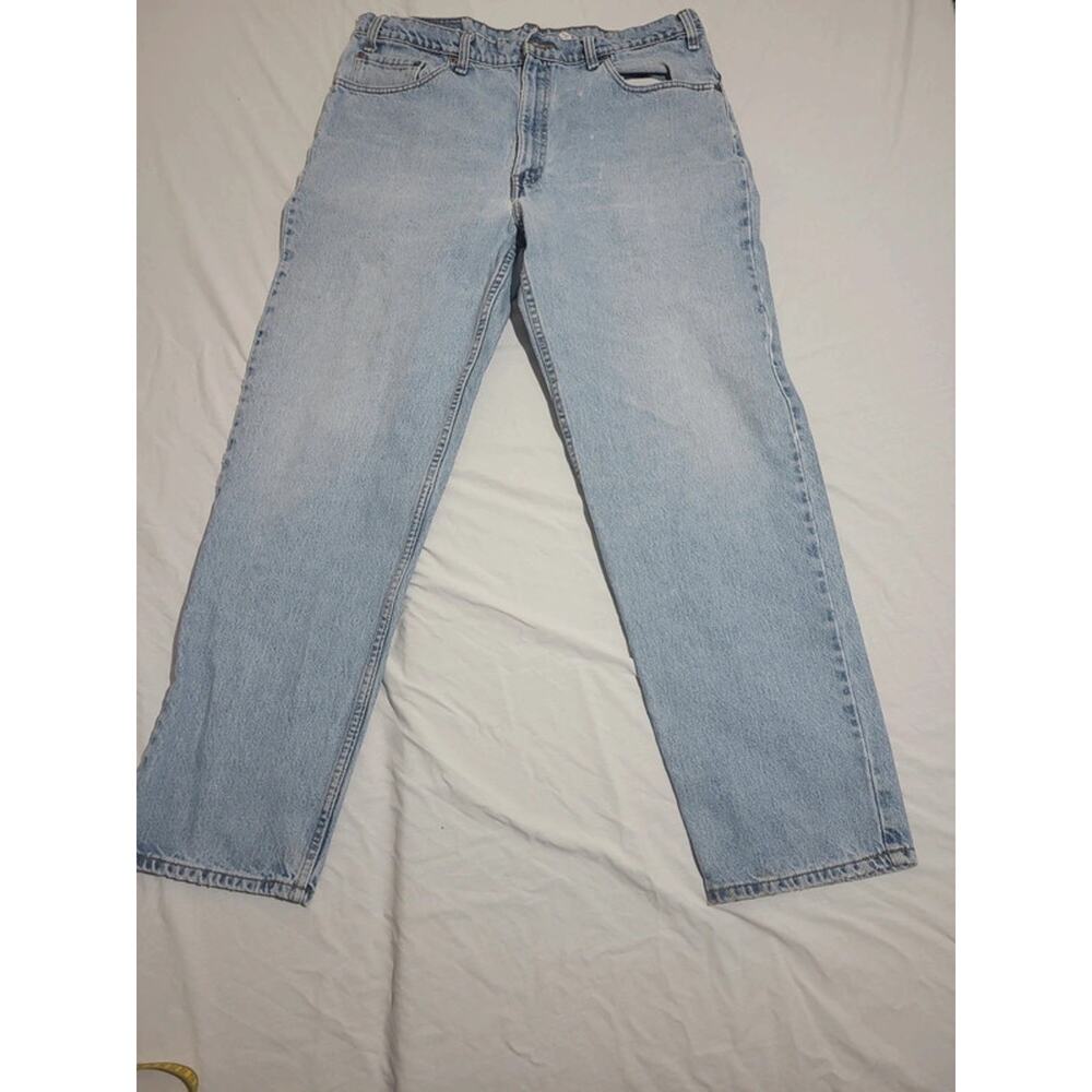 Vintage Levis 550 Jeans Mens 40x32 Relaxed Fit Light Wash Distressed Denim Pants